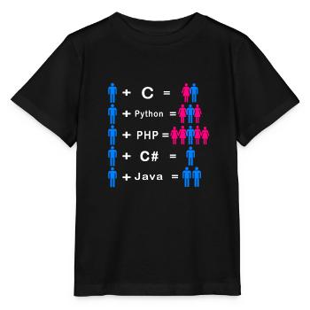 Programmeur - T-shirt bio MINI CREATOR Stanley/Stella Enfant - noir - Devant - Mikhail (115cm)