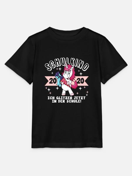 Schulkind 2020 Einhorn Einschulung 1. Klasse Kind - Stanley/Stella Kinder T-Shirt MINI CREATOR  - Schwarz