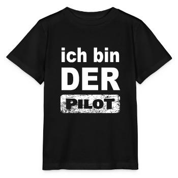 Ich bin Pilot - Stanley/Stella Kinder T-Shirt MINI CREATOR  - Schwarz - Vorne - Mikhail (115cm)