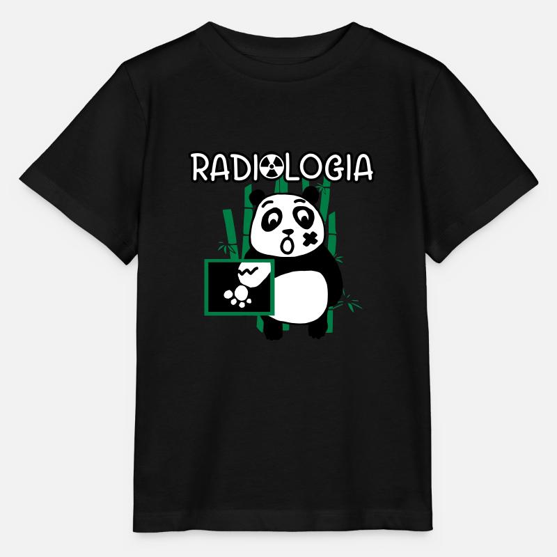 Radiology Panda - Stanley/Stella MINI CREATOR Kids’ T-Shirt - black