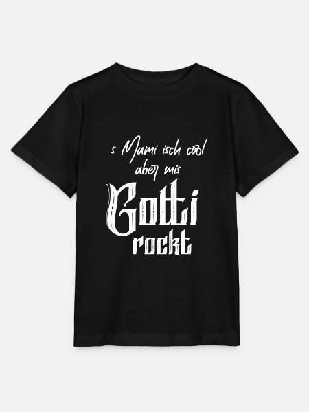 Schweizerdeutsch Mami ist cool aber Gotti rockt! - Stanley/Stella Kinder T-Shirt MINI CREATOR  - Schwarz