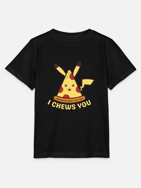 Pizzachu I Chews You - Stanley/Stella Kinder T-Shirt MINI CREATOR - Schwarz
