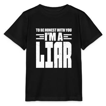 Pour être honnête, je suis un menteur - T-shirt bio MINI CREATOR Stanley/Stella Enfant - noir - Devant - Mikhail (115cm)