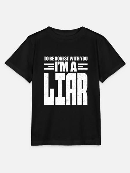 To Be Honest I'm A Liar - Stanley/Stella MINI CREATOR Kids’ T-Shirt - black