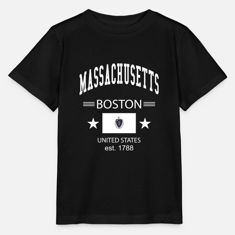 Massachusetts - T-shirt bio MINI CREATOR Stanley/Stella Enfant - noir