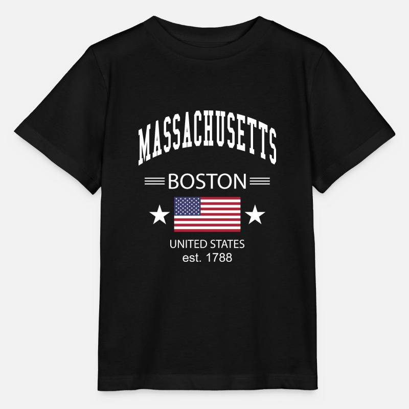 Massachusetts - T-shirt bio MINI CREATOR Stanley/Stella Enfant - noir