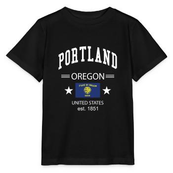 Portland - T-shirt bio MINI CREATOR Stanley/Stella Enfant - noir - Devant - Mikhail (115cm)