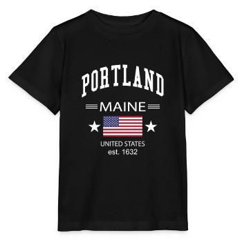 Portland - T-shirt bio MINI CREATOR Stanley/Stella Enfant - noir - Devant - Mikhail (115cm)