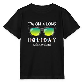 Je suis en vacances - T-shirt bio MINI CREATOR Stanley/Stella Enfant - noir - Devant - Mikhail (115cm)