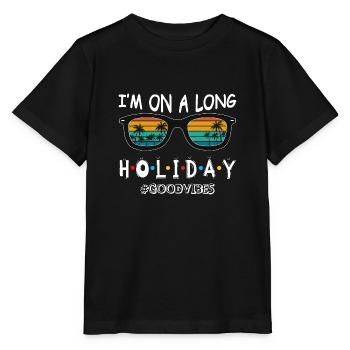 Je suis en vacances - T-shirt bio MINI CREATOR Stanley/Stella Enfant - noir - Devant - Mikhail (115cm)