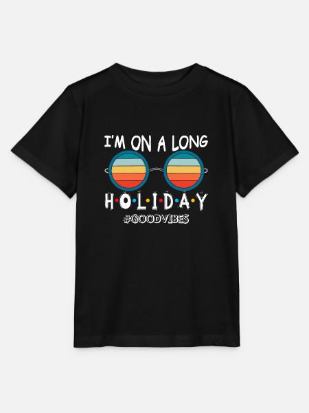 I’m on holiday - Stanley/Stella Kinder T-Shirt MINI CREATOR - Schwarz