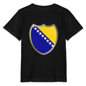 Bosnia (Bosnien_Wappen) - Stanley/Stella MINI CREATOR Kids’ T-Shirt - black - Front - Mikhail (115cm)