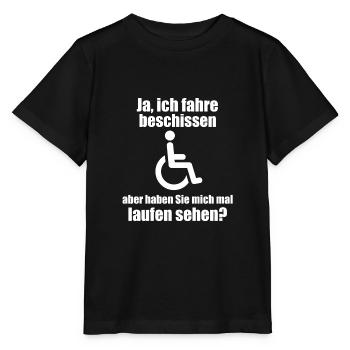 Rollstuhlfahrer - Stanley/Stella Kinder T-Shirt MINI CREATOR  - Schwarz - Vorne - Mikhail (115cm)
