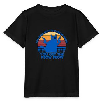 Vous mess avec le meow meow vous obtenez le peow peow - T-shirt bio MINI CREATOR Stanley/Stella Enfant - noir - Devant - Mikhail (115cm)