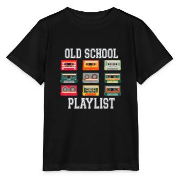 Cassette Tape Musique Old School Playlist Rétro - T-shirt bio MINI CREATOR Stanley/Stella Enfant - noir - Devant - Mikhail (115cm)