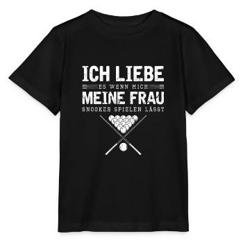 Ich Liebe Snooker Spielen Snooker Queue - Stanley/Stella Kinder T-Shirt MINI CREATOR  - Schwarz - Vorne - Mikhail (115cm)