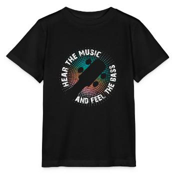 Du hörst die Musik aber Du fühlst den Bass - Stanley/Stella Kinder T-Shirt MINI CREATOR  - Schwarz - Vorne - Mikhail (115cm)