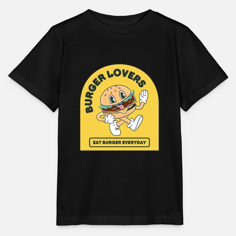 Burger Lovers Design - T-shirt bio MINI CREATOR Stanley/Stella Enfant - noir