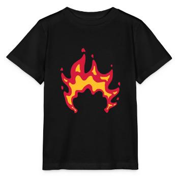 Flame Hair Wig Design - Stanley/Stella MINI CREATOR Kids’ T-Shirt - black - Front - Mikhail (115cm)