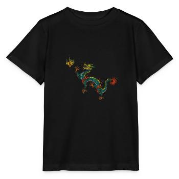 Dragon dragon - T-shirt bio MINI CREATOR Stanley/Stella Enfant - noir - Devant - Mikhail (115cm)