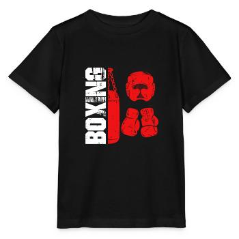 Boxe sport sparring hobby boxe gant sac de boxe - T-shirt bio MINI CREATOR Stanley/Stella Enfant - noir - Devant - Mikhail (115cm)