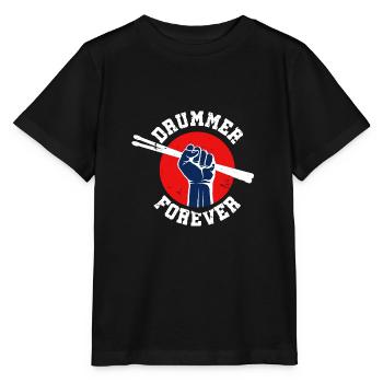 Drum Drummer Musical Instrument Band drumming - Stanley/Stella MINI CREATOR Kids’ T-Shirt - black - Front - Mikhail (115cm)