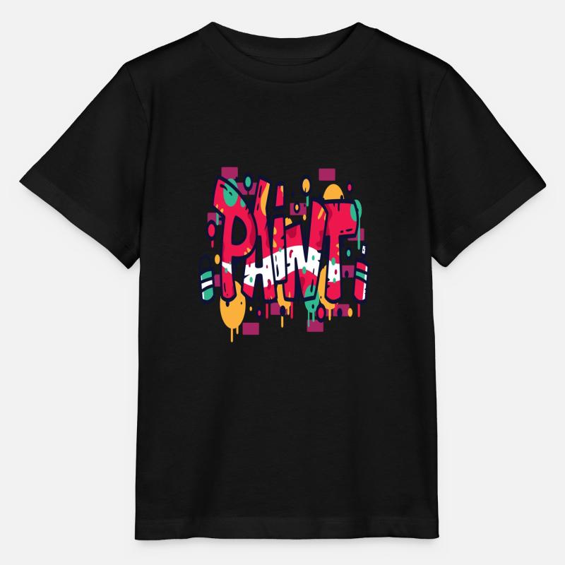 Peinture graffiti - T-shirt bio MINI CREATOR Stanley/Stella Enfant - noir