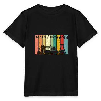 Cadeau de chimiste de laboratoire de flacon de chimie - T-shirt bio MINI CREATOR Stanley/Stella Enfant - noir - Devant - Mikhail (115cm)