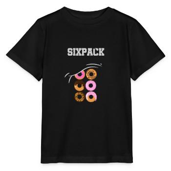 Donut Bagel Dessert Bacon Abdominal Sixpack - T-shirt bio MINI CREATOR Stanley/Stella Enfant - noir - Devant - Mikhail (115cm)