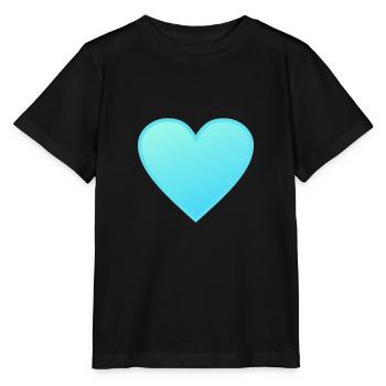 Coeur - lumière bleue - T-shirt bio MINI CREATOR Stanley/Stella Enfant - noir - Devant - Mikhail (115cm)