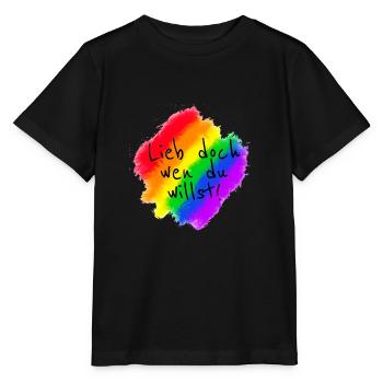 Lieb doch wen du willst - Stanley/Stella Kinder T-Shirt MINI CREATOR  - Schwarz - Vorne - Mikhail (115cm)