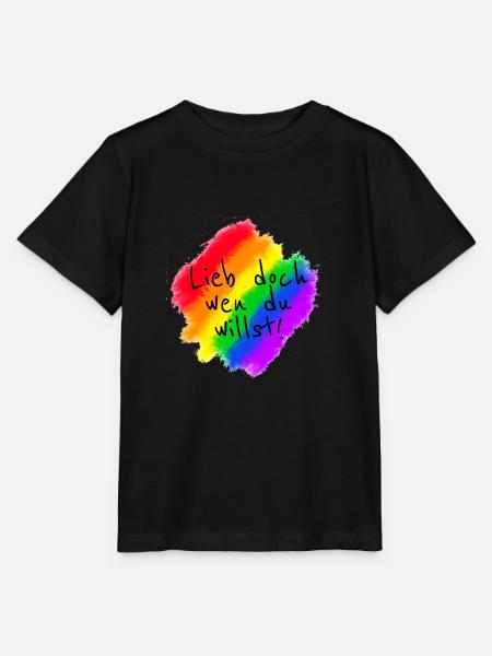 Lieb doch wen du willst - Stanley/Stella Kinder T-Shirt MINI CREATOR - Schwarz