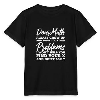 Problème de math - T-shirt bio MINI CREATOR Stanley/Stella Enfant - noir - Devant - Mikhail (115cm)