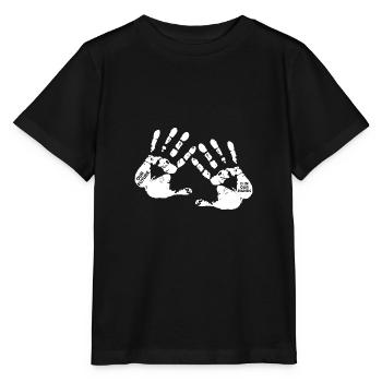 Empreinte de la main Symbole Cadeau - T-shirt bio MINI CREATOR Stanley/Stella Enfant - noir - Devant - Mikhail (115cm)
