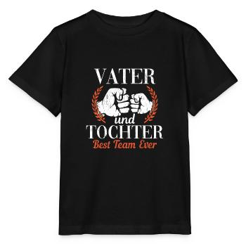 VATER und TOCHTER Best Team ever | Vatertag - Stanley/Stella Kinder T-Shirt MINI CREATOR  - Schwarz - Vorne - Mikhail (115cm)