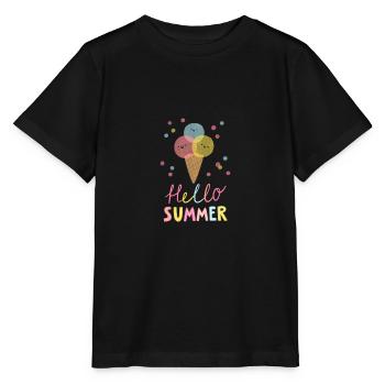 Hello Summer - Stanley/Stella Kinder T-Shirt MINI CREATOR  - Schwarz - Vorne - Mikhail (115cm)