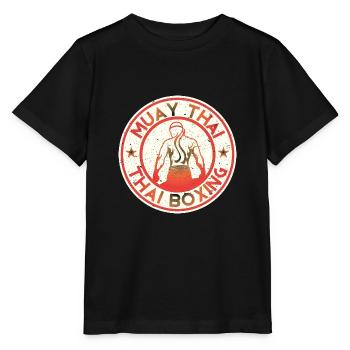 Thai boxing - Stanley/Stella MINI CREATOR Kids’ T-Shirt - black - Front - Mikhail (115cm)
