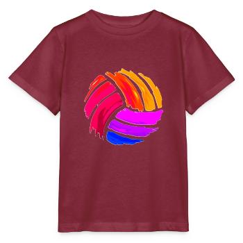 Volleyball - Stanley/Stella Kinder T-Shirt MINI CREATOR  - Burgunderrot - Vorne - Kain (125cm)