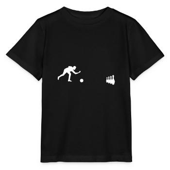 Bowling skittles bowling ball - Stanley/Stella MINI CREATOR Kids’ T-Shirt - black - Front - Mikhail (115cm)