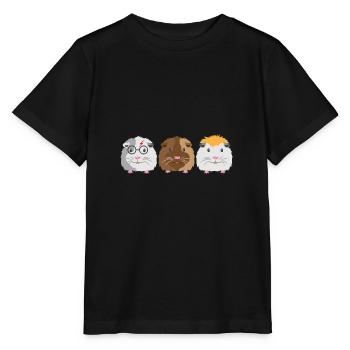Trois petits cochons d'Inde - T-shirt bio MINI CREATOR Stanley/Stella Enfant - noir - Devant - Mikhail (115cm)