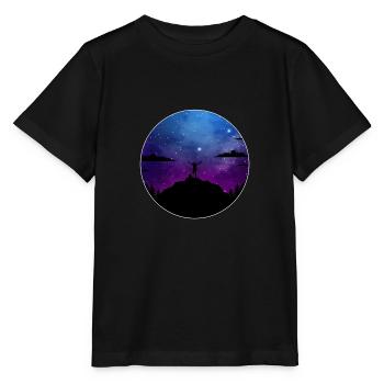 Randonnée Montagnes Étoiles Galaxy - T-shirt bio MINI CREATOR Stanley/Stella Enfant - noir - Devant - Mikhail (115cm)