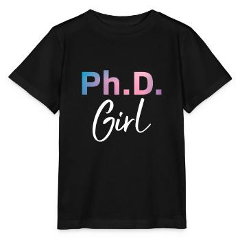 Phd Girl Phd Graduation Gift - Stanley/Stella MINI CREATOR Kids’ T-Shirt - black - Front - Mikhail (115cm)