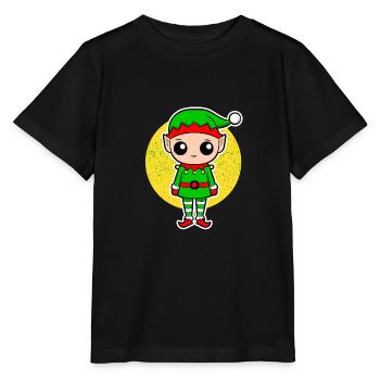 Gnome for Christmas for kids and parents - Stanley/Stella MINI CREATOR Kids’ T-Shirt - black - Front - Mikhail (115cm)