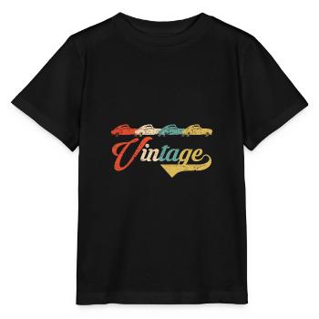 Auto vintage voiture rétro vintage - T-shirt bio MINI CREATOR Stanley/Stella Enfant - noir - Devant - Mikhail (115cm)