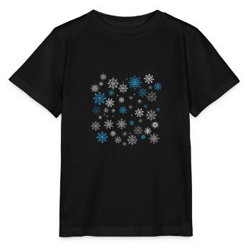 flocons de neige - T-shirt bio MINI CREATOR Stanley/Stella Enfant - noir - Devant - Mikhail (115cm)
