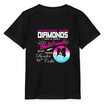 Border Collie - Stanley/Stella Kinder T-Shirt MINI CREATOR  - Schwarz - Vorne - Mikhail (115cm)