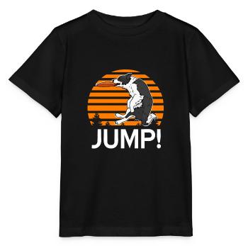 Border Collie - Stanley/Stella Kinder T-Shirt MINI CREATOR  - Schwarz - Vorne - Mikhail (115cm)
