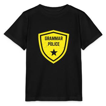 Grammar Police Police Police Officer Gift - Stanley/Stella MINI CREATOR Kids’ T-Shirt - black - Front - Mikhail (115cm)