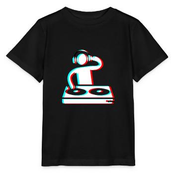 Techno Dj 3d Electro Red Blue tik tok edm weiß - Stanley/Stella Kinder T-Shirt MINI CREATOR  - Schwarz - Vorne - Mikhail (115cm)