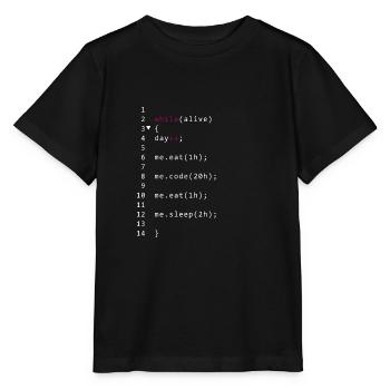 Alive code - Stanley/Stella MINI CREATOR Kids’ T-Shirt - black - Front - Mikhail (115cm)